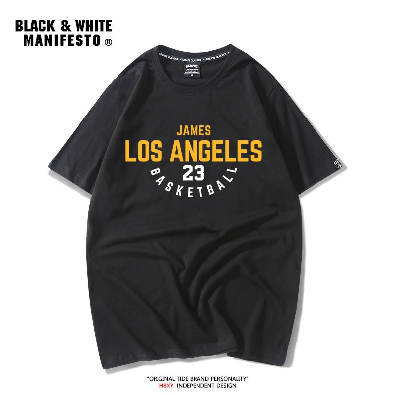 Los Angeles James T-Shirt No. 23 New Lakers No. 24 Kobe Training Suit Basketball Sports Loose Jersey - Image 3